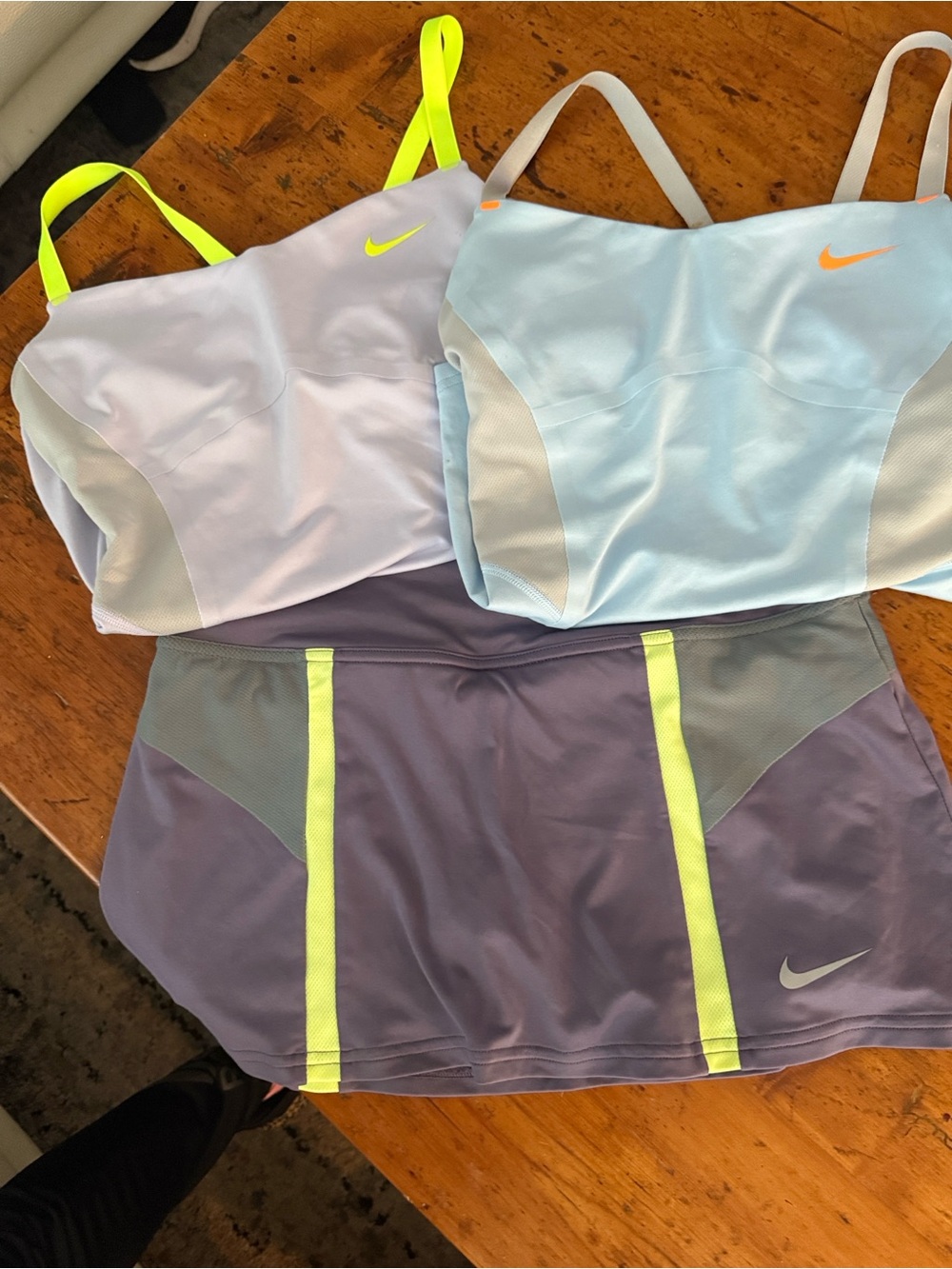 Nike Lavender 3 piece TENNIS with Neon Yellow Straps